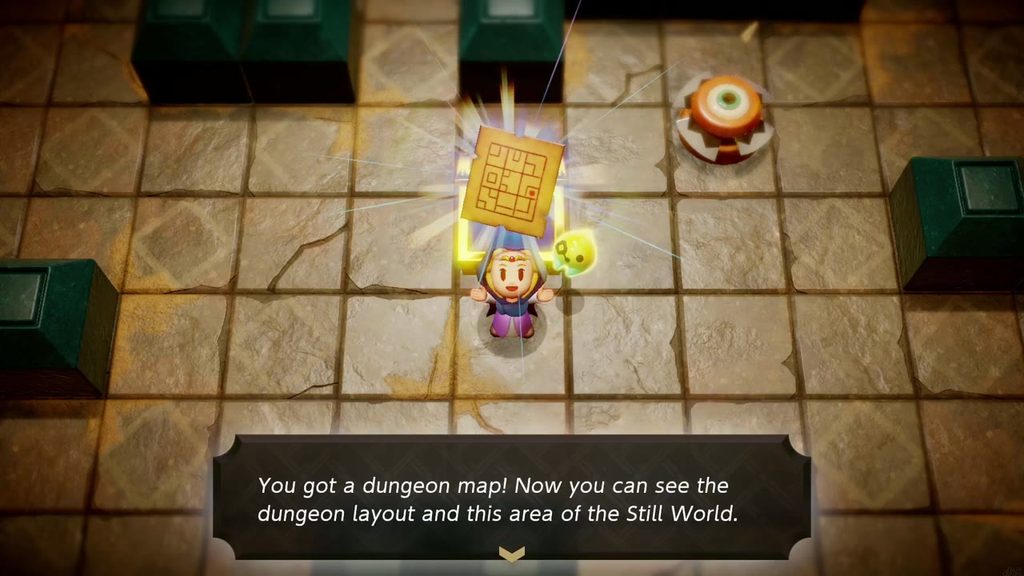 Gerudo Sanctum Dungeon - The Legend of Zelda: Echoes of Wisdom Walkthrough 60 Zelda holds up the Gerudo Sanctum dungeon map with its "You got a dungeon map!" text box.