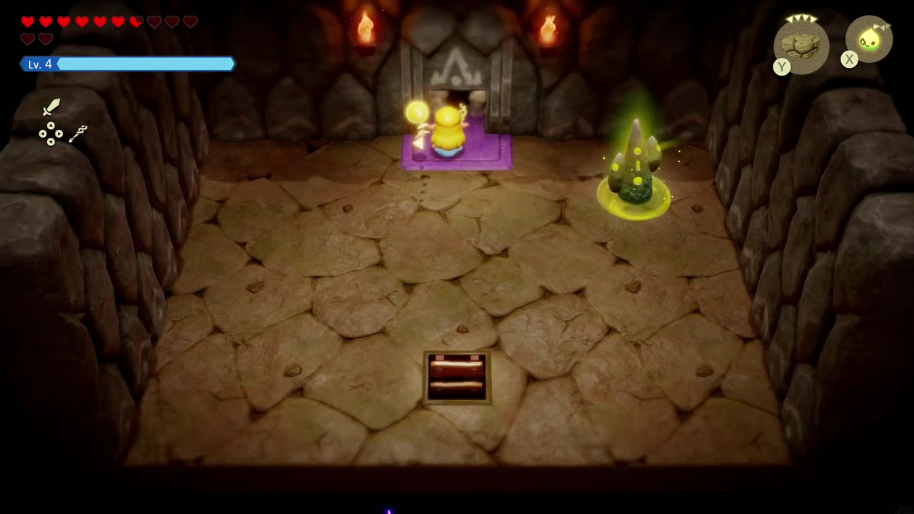 Eldin Temple Dungeon - The Legend of Zelda: Echoes of Wisdom Walkthrough 25 Zelda unlocks the door beside the Waypoint statue in Eldin Temple, the way into the shadow Link fight.