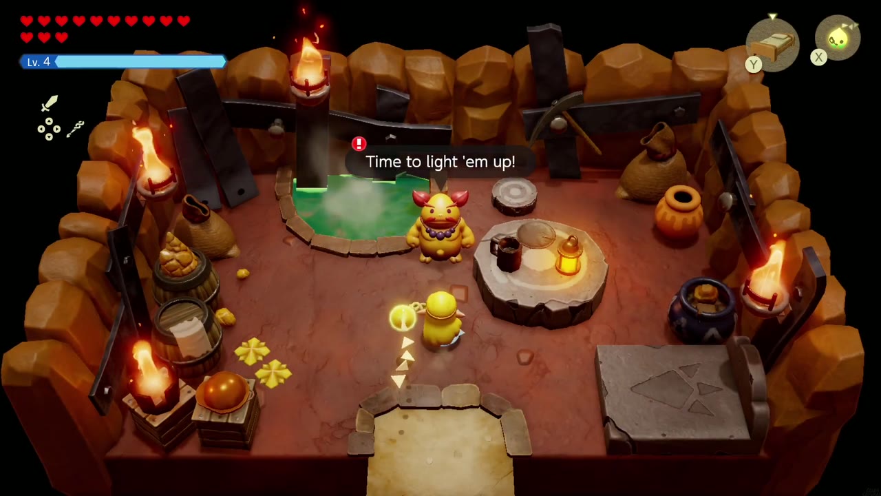 The Fireworks Artist - The Legend of Zelda: Echoes of Wisdom Walkthrough 1 Zelda walks into Basa's house in Goron City as Basa says it's time to light 'em up.