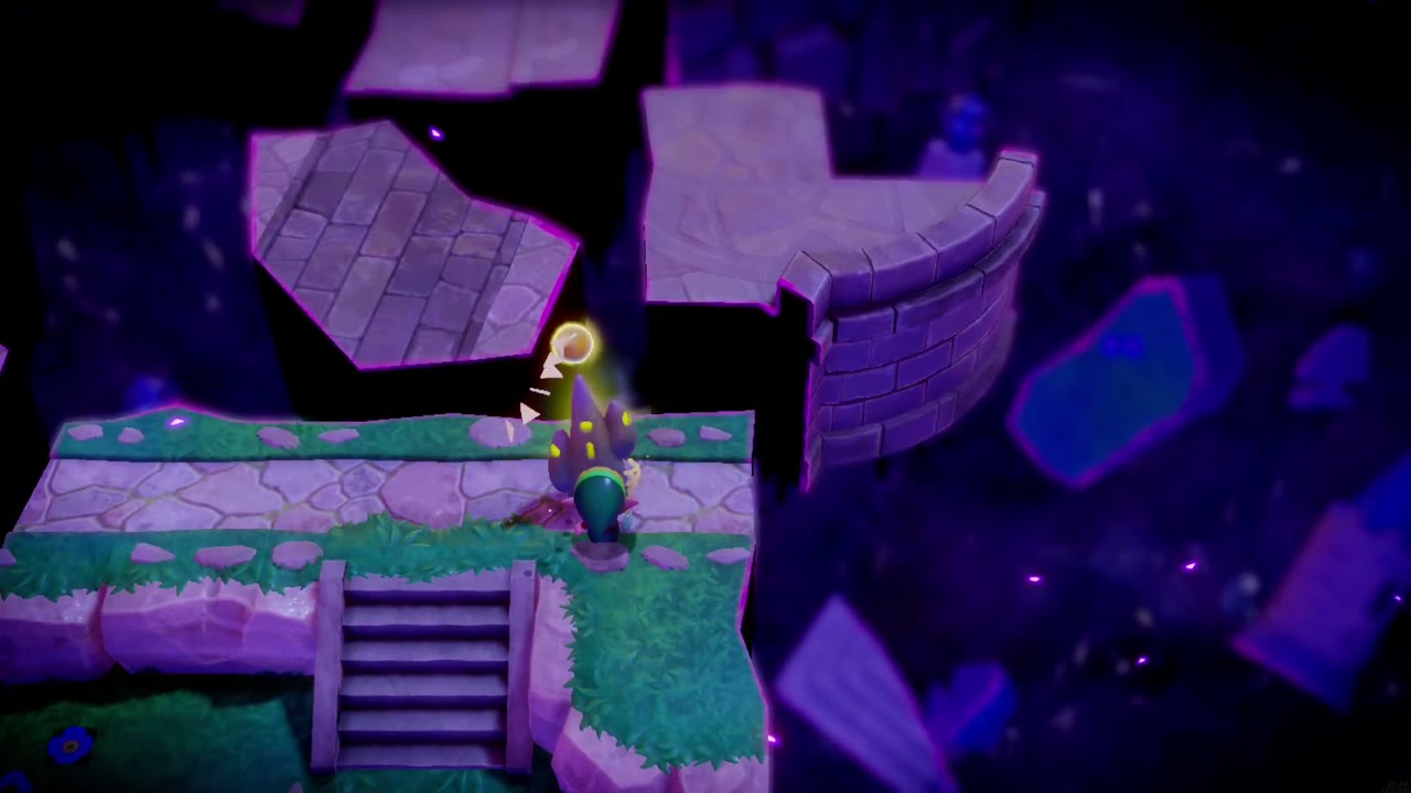 The Eternal Forest - The Legend of Zelda: Echoes of Wisdom Walkthrough 79 Zelda activates the last Waypoint on the stone-and-grass terrace before the arena in the Stilled Ancient Ruins.