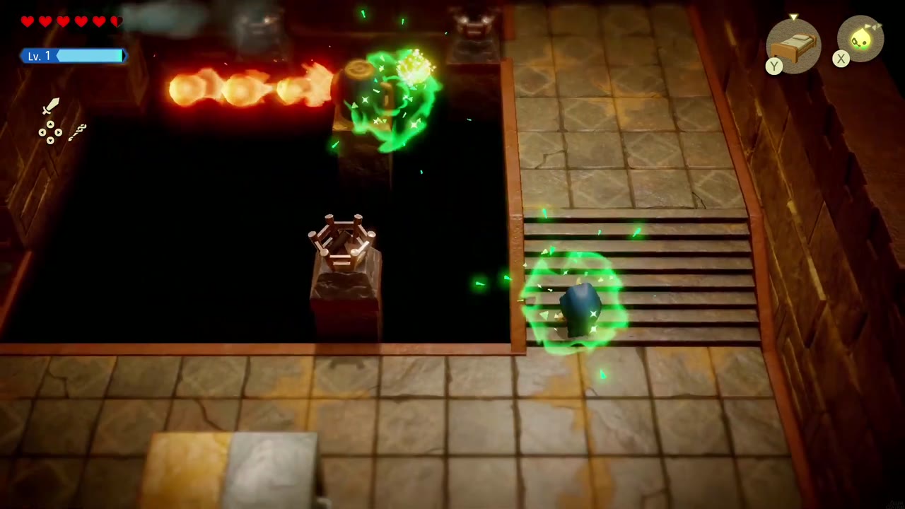 Gerudo Sanctum Dungeon - The Legend of Zelda: Echoes of Wisdom Walkthrough 111 Zelda lights the first brazier in the Gerudo Sanctum fire room.