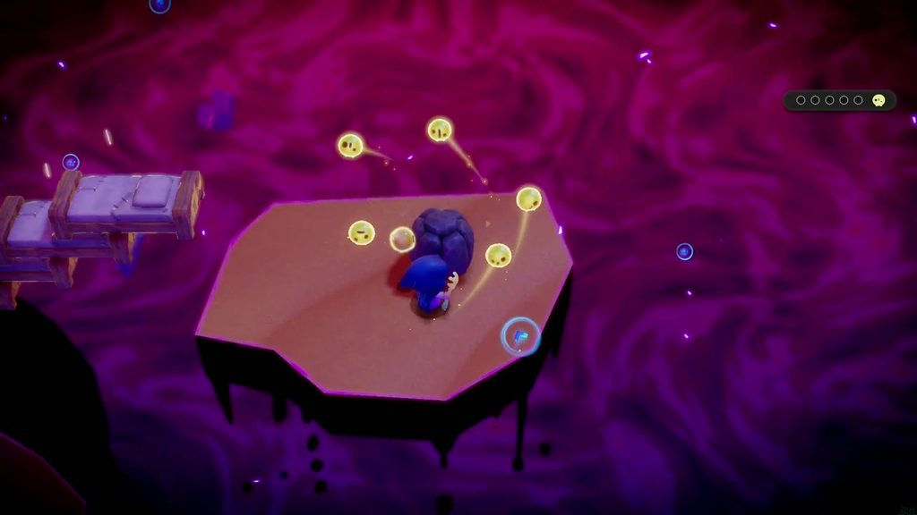 A Rift in the Gerudo Desert - The Legend of Zelda: Echoes of Wisdom Walkthrough 70 The first Tri friend bursts free from the dark boulder and the friend counter ticks to one.