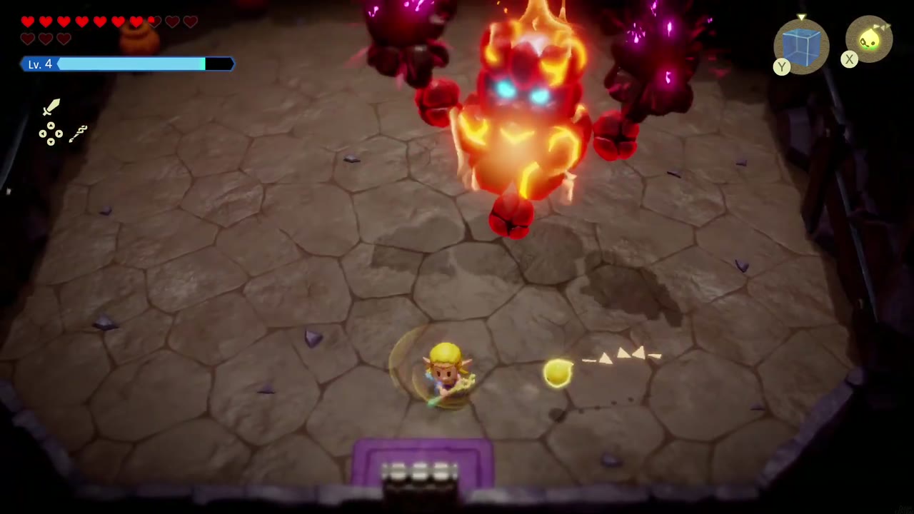 Zelda fights the flame giant at the end of A Mountainous Mystery. Zelda fights the flame giant at the end of A Mountainous Mystery.