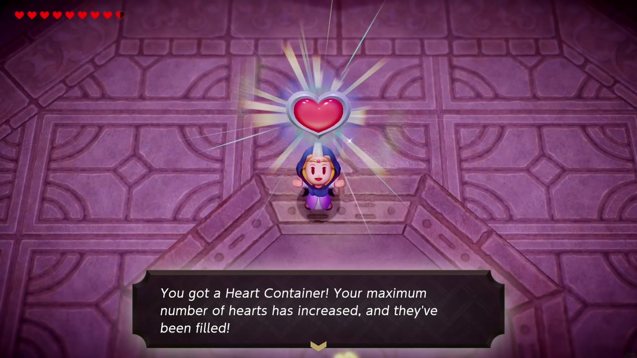 Hyrule Castle: Still Missing - The Legend of Zelda: Echoes of Wisdom Walkthrough 121 Zelda raises the Heart Container left in the arena after beating Ganon, with its "You got" text box.