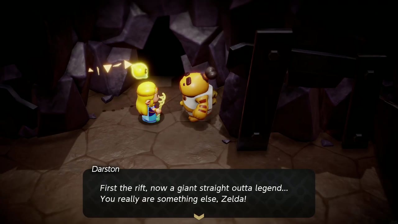 A Mountainous Mystery - The Legend of Zelda: Echoes of Wisdom Walkthrough 35 Darston tells Zelda that first the rift and now a giant straight out of legend: she is something else.