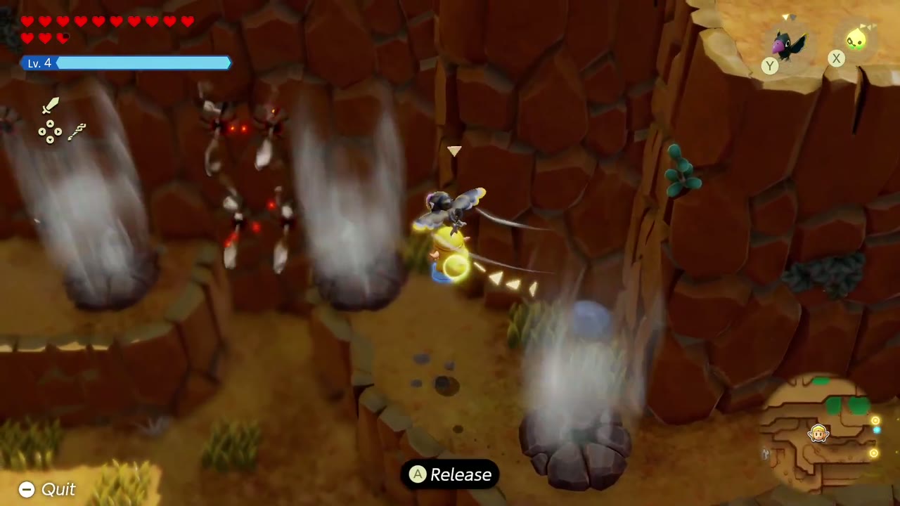 Zelda glides between steam vents and monsters on the Death Road. Zelda glides between steam vents and monsters on the Death Road.