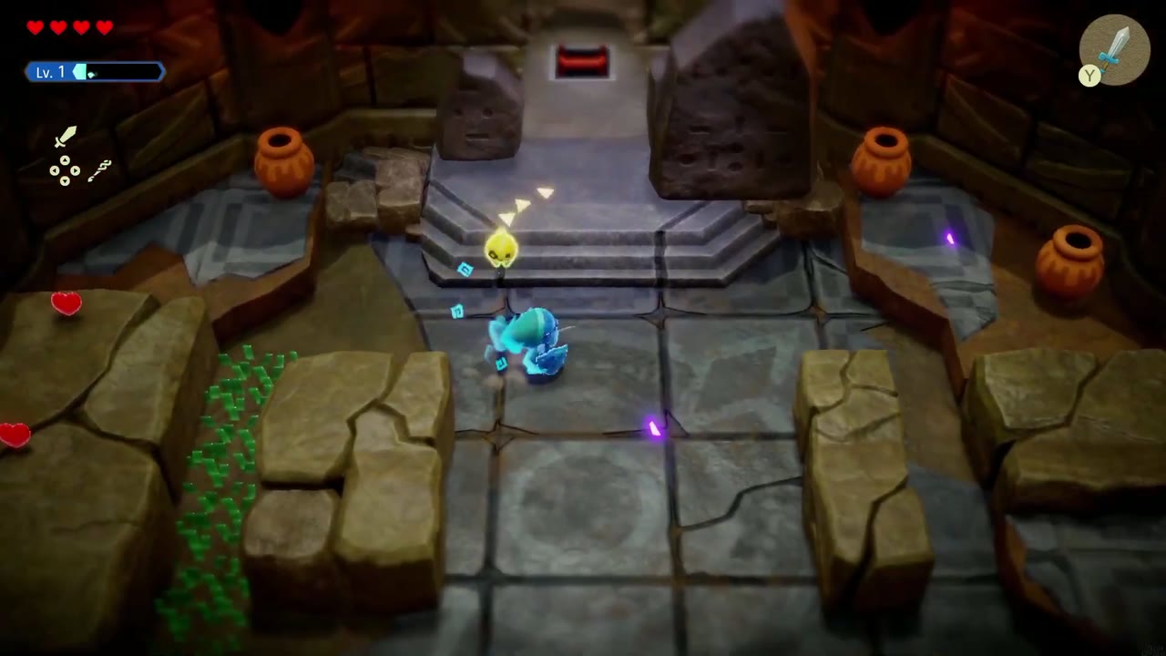 With the purple goo cut away, the shrine room doorway in Suthorn Ruins is open again