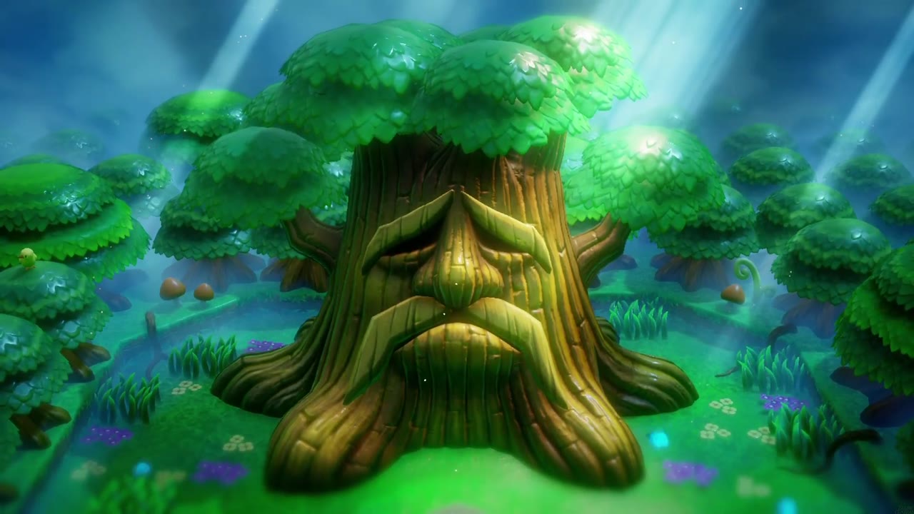 The Eternal Forest - The Legend of Zelda: Echoes of Wisdom Walkthrough 48 The Great Deku Tree in its sunlit clearing at the heart of the Eternal Forest.