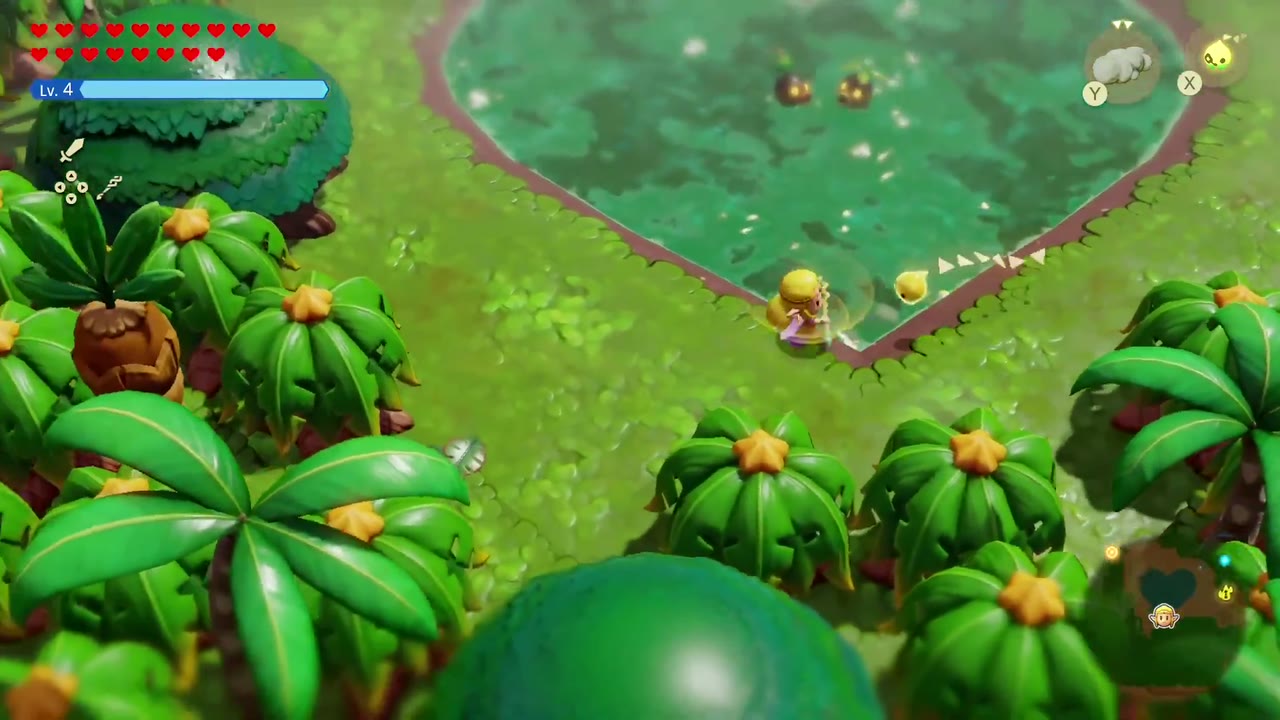 Zelda searches the heart-shaped pond, the lake that is a symbol of love, for Bempu. Zelda searches the heart-shaped pond, the lake that is a symbol of love, for Bempu.