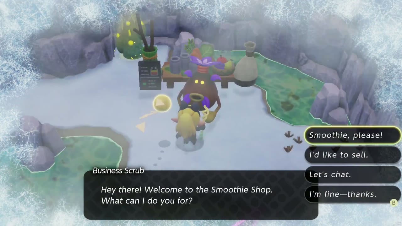 The Business Scrub welcomes Zelda to his newly opened Smoothie Shop on Hebra Mountain. The Business Scrub welcomes Zelda to his newly opened Smoothie Shop on Hebra Mountain.