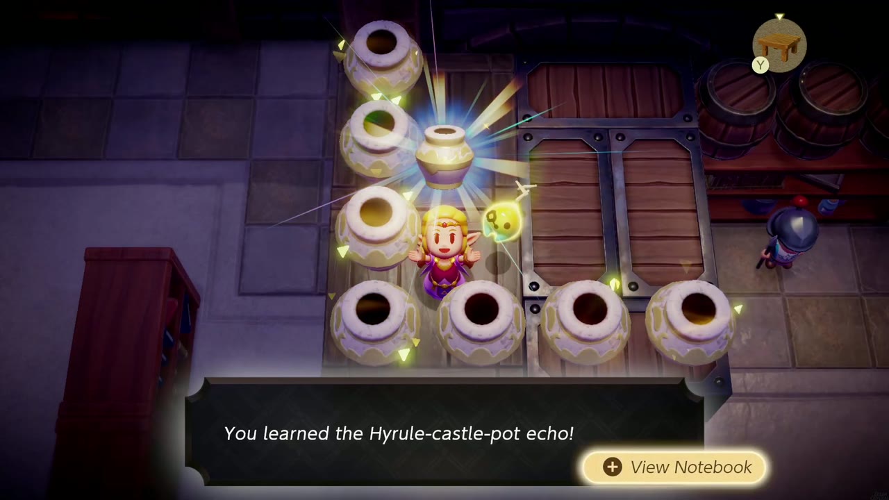 Zelda aprende o Hyrule O som do vaso Castle Pot ecoa de uma fileira de vasos no Hyrule masmorra do castelo Zelda aprende o Hyrule O som do vaso Castle Pot ecoa de uma fileira de vasos no Hyrule masmorra do castelo