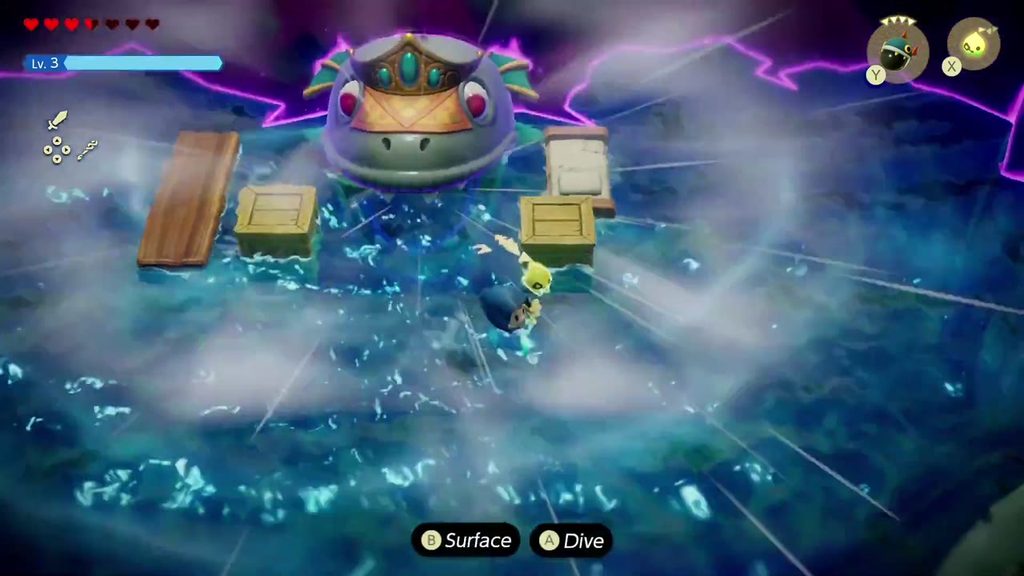 The Jabul Waters Rift - The Legend of Zelda: Echoes of Wisdom Walkthrough 56 The impostor Lord Jabu-Jabu looms in the rift-ringed pool of the inner den.
