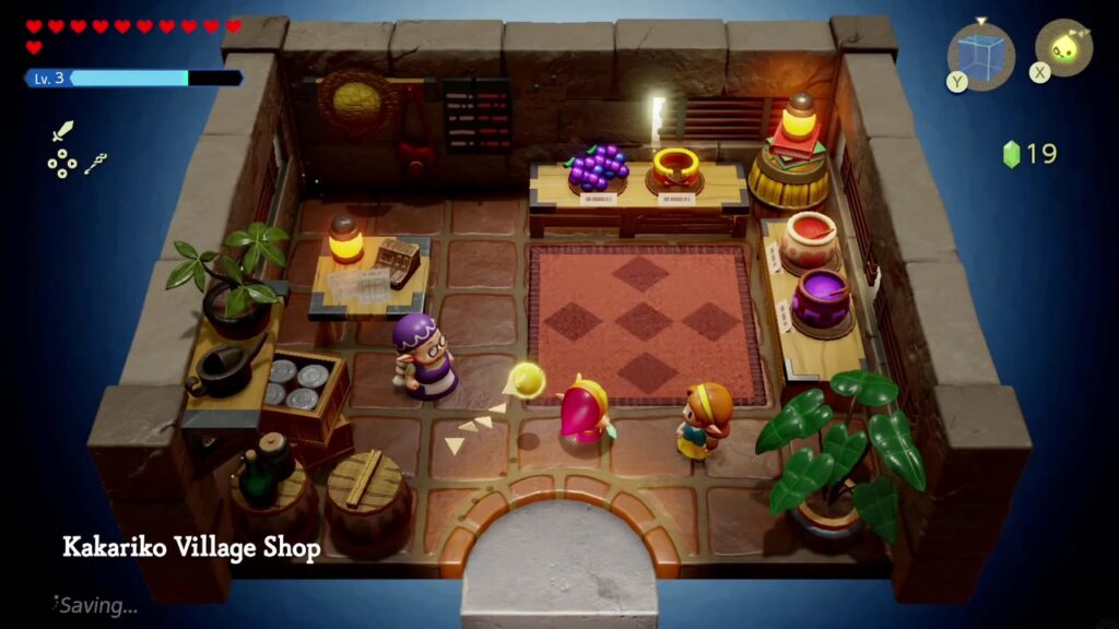 The Rift on Eldin Volcano - The Legend of Zelda: Echoes of Wisdom Walkthrough 6 Inside the Kakariko Village Shop, which stocks the 500-rupee Climbing Band.
