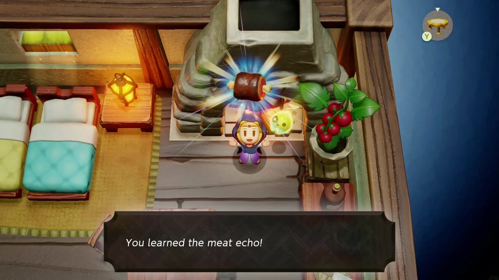 The Mysterious Rifts in Suthorn Forest - The Legend of Zelda: Echoes of Wisdom Walkthrough 9 Zelda learns the Meat echo by the fireplace inside a Suthorn Village cottage