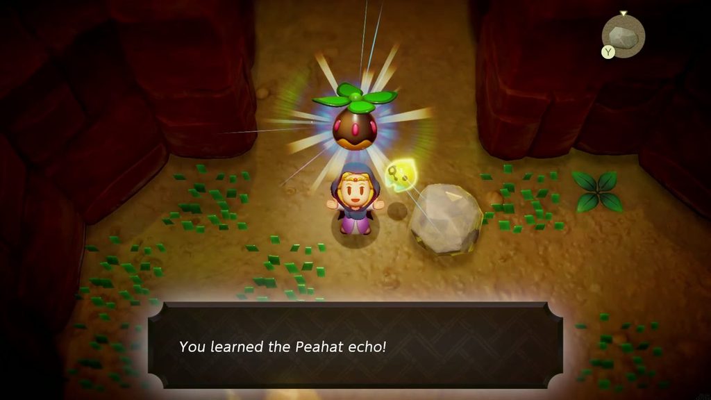 The Mysterious Rifts in Suthorn Forest - The Legend of Zelda: Echoes of Wisdom Walkthrough 62 Zelda learns the Peahat echo inside a red-rock cave in Suthorn Forest