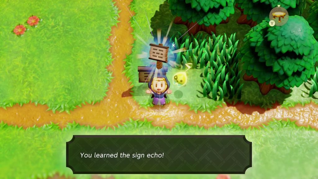 The Mysterious Rifts in Suthorn Forest - The Legend of Zelda: Echoes of Wisdom Walkthrough 16 Zelda learns the Sign echo from a signpost on the Suthorn Prairie path