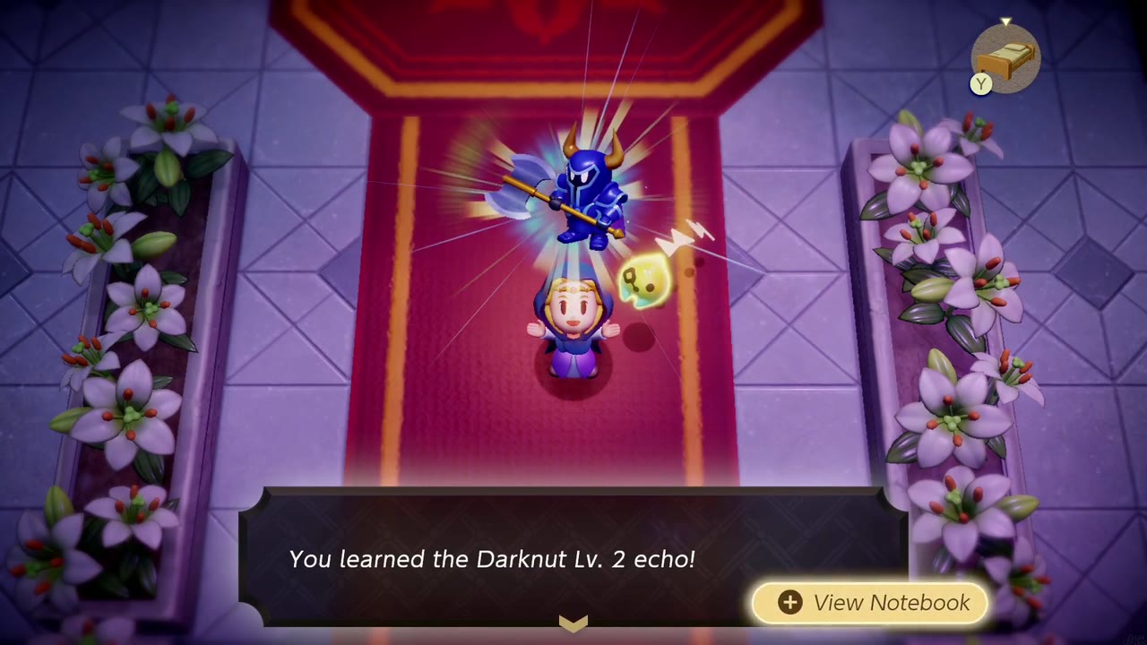 Hyrule Castle: Still Missing - The Legend of Zelda: Echoes of Wisdom Walkthrough 37 Zelda holds up the Darknut Lv. 2 echo with the "You learned the Darknut Lv. 2 echo!" message.