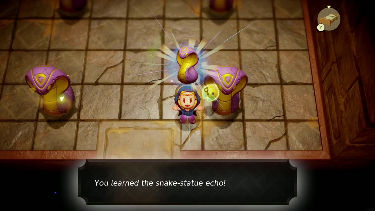 Gerudo Sanctum Dungeon - The Legend of Zelda: Echoes of Wisdom Walkthrough 32 Zelda learns the Snake Statue echo, text box reading "You learned the snake-statue echo!"