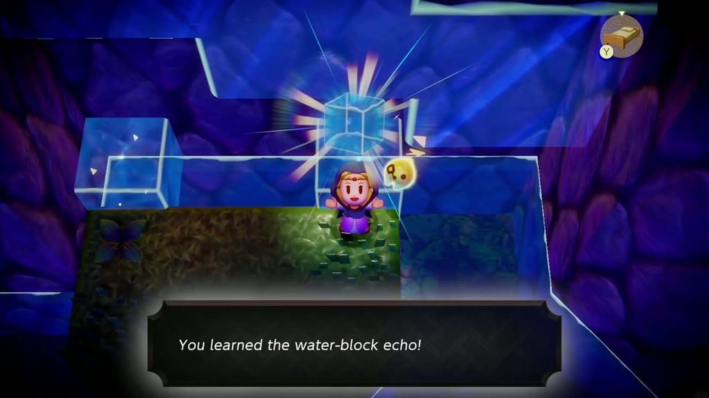 The Jabul Waters Rift - The Legend of Zelda: Echoes of Wisdom Walkthrough 70 Zelda holds up the Water Block echo with the text box "You learned the water-block echo!"