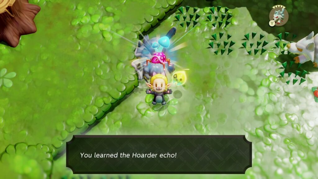 A Rift in the Faron Wetlands - The Legend of Zelda: Echoes of Wisdom Walkthrough 5 "You learned the Hoarder echo!" in the grassy clearing just past the Drippitune ponds.