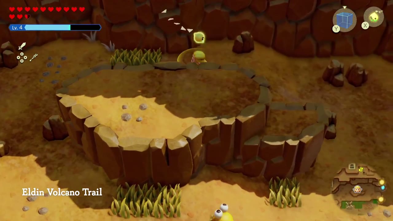 Eldin Temple Dungeon - The Legend of Zelda: Echoes of Wisdom Walkthrough 56 Zelda heads back down the Eldin Volcano Trail, leaving the volcano behind.