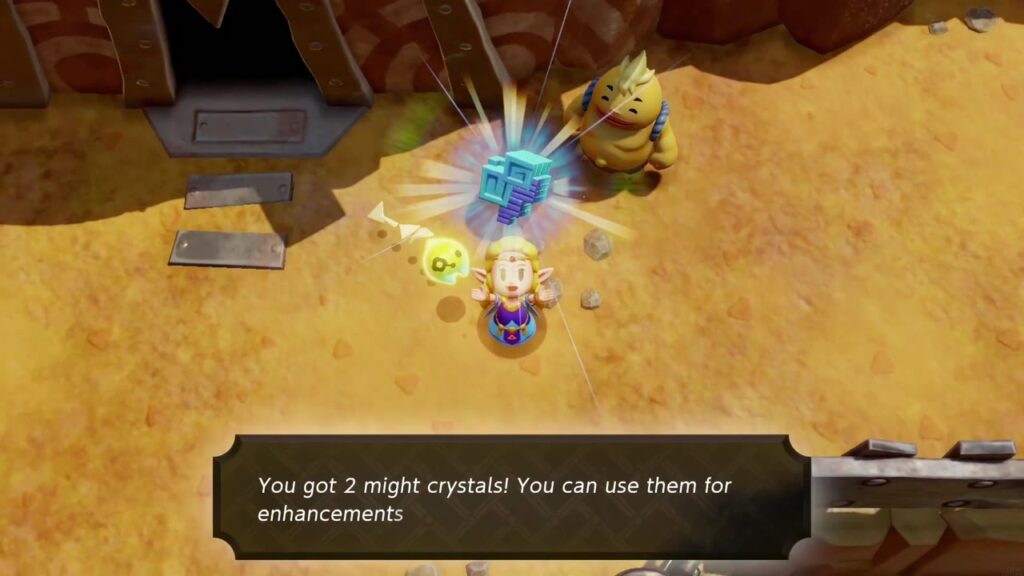 The Rift on Eldin Volcano - The Legend of Zelda: Echoes of Wisdom Walkthrough 101 Limme gives Zelda 2 Might Crystals at the Goron City gate for delivering the coal.