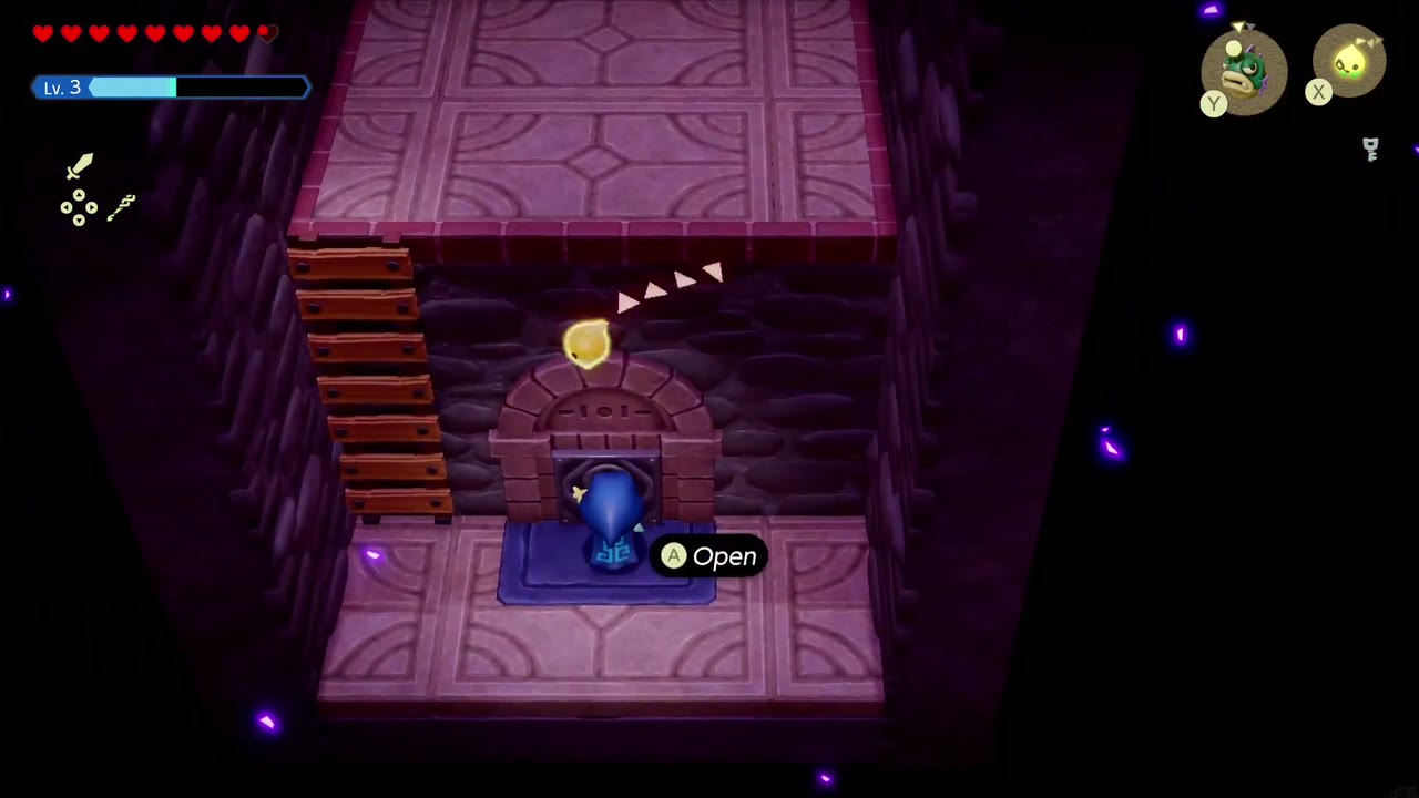 Hyrule Castle: Still Missing - The Legend of Zelda: Echoes of Wisdom Walkthrough 100 Zelda stands at the locked door south of the sand room, ready to open it with the Small Key.