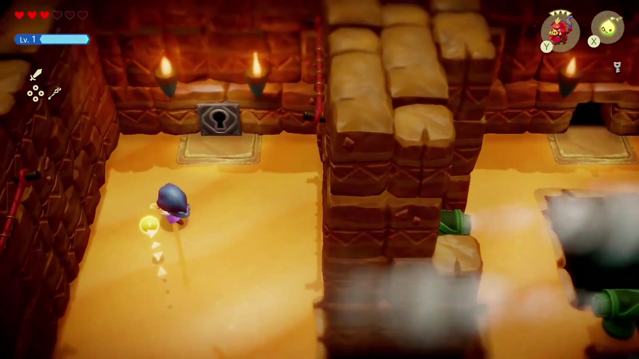 A Rift in the Gerudo Desert - The Legend of Zelda: Echoes of Wisdom Walkthrough 102 The locked door at the top of the Cryptic Cavern's wind-cannon room