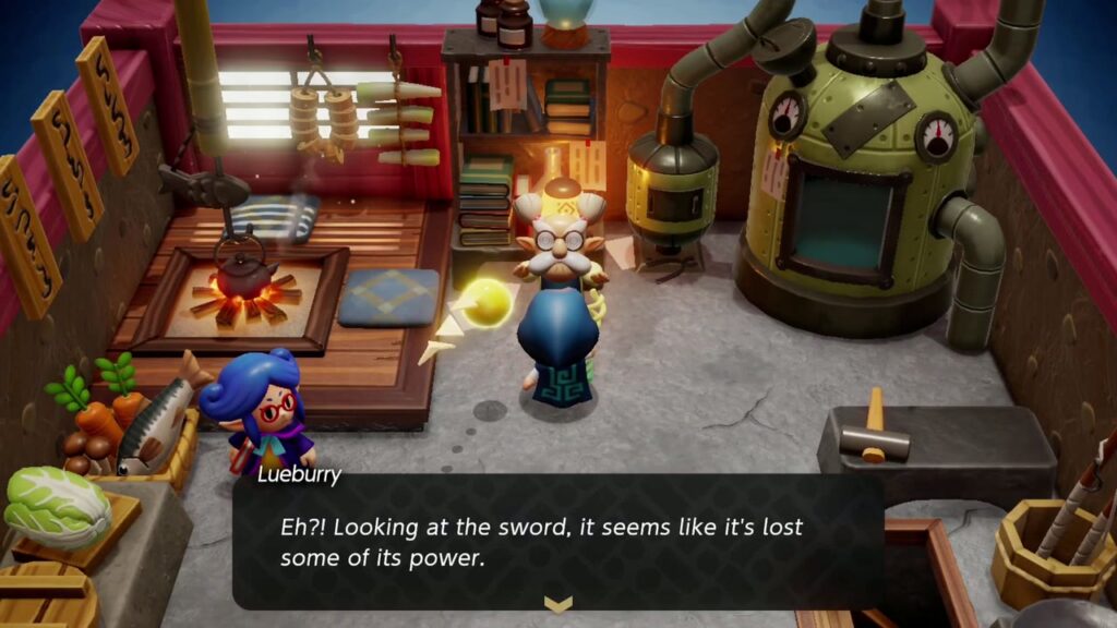 Lueburry notices the Sword of Might seems to have lost some of its power