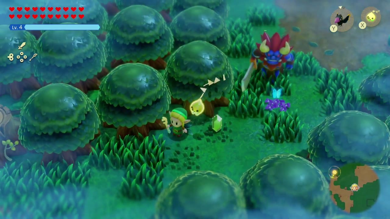 The Eternal Forest - The Legend of Zelda: Echoes of Wisdom Walkthrough 94 A Lynel appears among the trees of the Eternal Forest just ahead of Zelda.