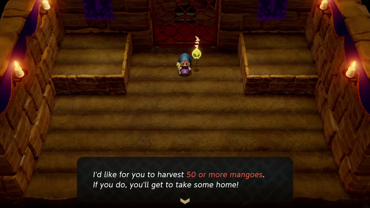 Get Rich Quick! - The Legend of Zelda: Echoes of Wisdom Walkthrough 12 The Tough Mango Plant Lab researcher asks Zelda to harvest 50 or more mangoes.
