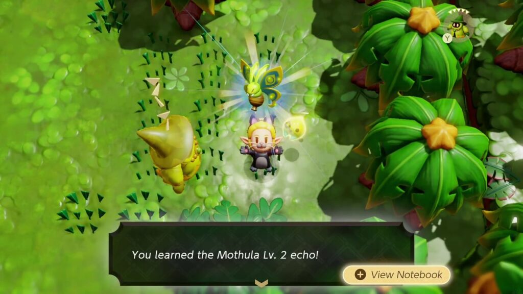 A Rift in the Faron Wetlands - The Legend of Zelda: Echoes of Wisdom Walkthrough 80 Zelda learns the Mothula Lv. 2 echo after a fight in the dense Faron jungle.