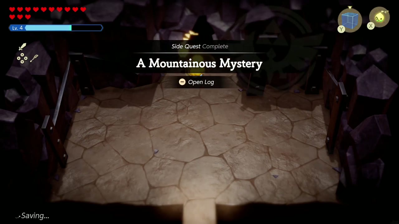 A Mountainous Mystery - The Legend of Zelda: Echoes of Wisdom Walkthrough 38 The Side Quest Complete banner for A Mountainous Mystery in Summit Cave.