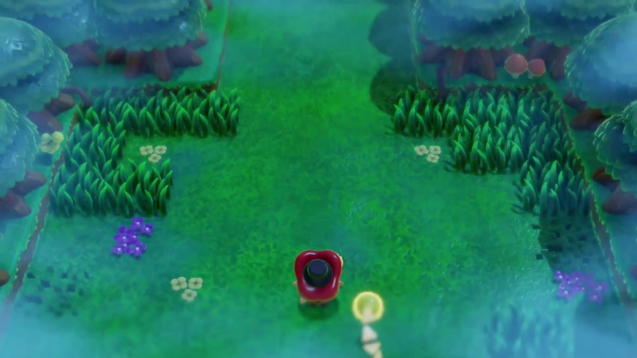 The Eternal Forest - The Legend of Zelda: Echoes of Wisdom Walkthrough 44 The monument is gone, leaving an open grassy path leading north into the Eternal Forest.