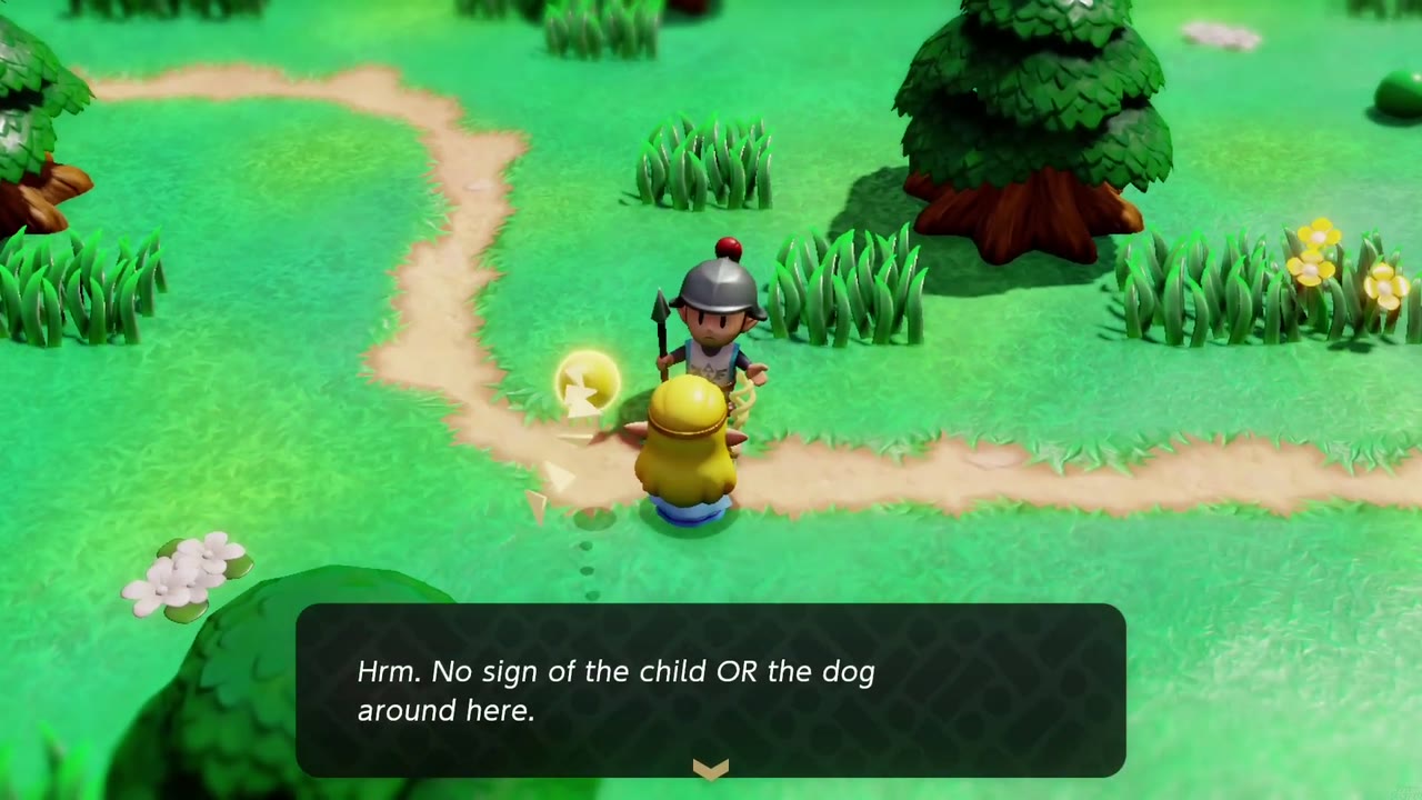 A soldier on the road south tells Zelda there's no sign of the child or the dog around here. A soldier on the road south tells Zelda there's no sign of the child or the dog around here.