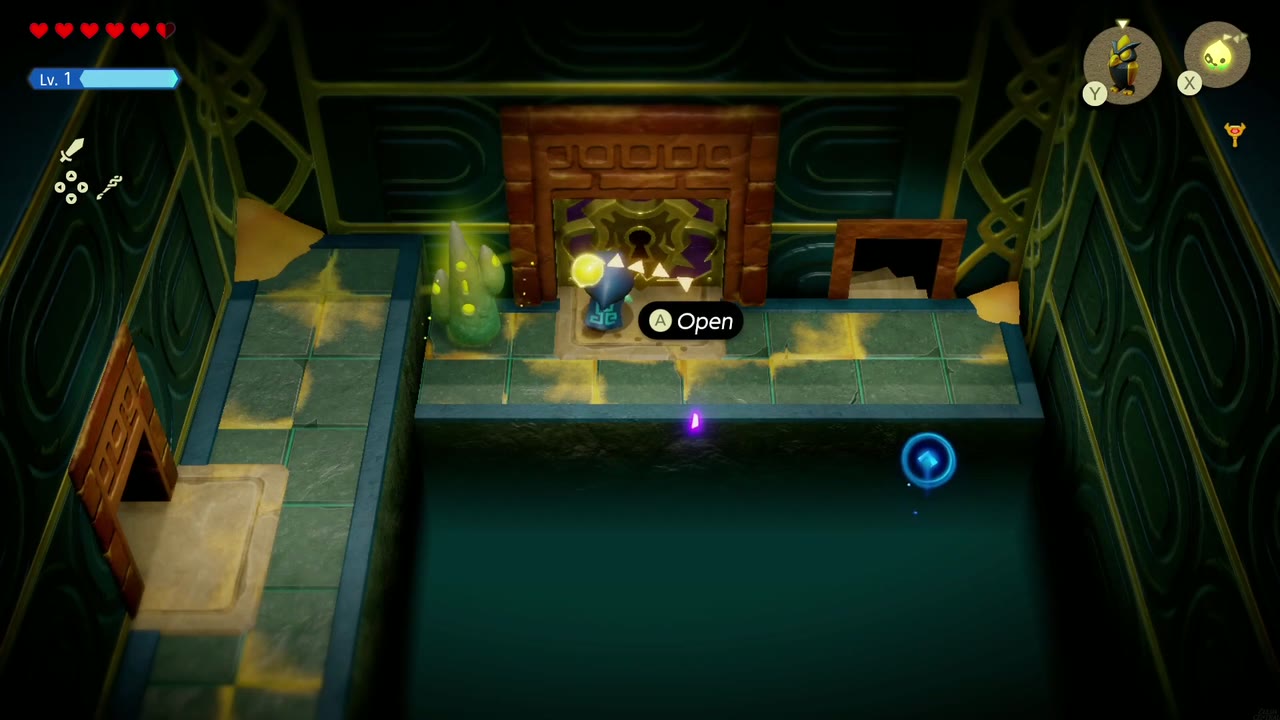 Gerudo Sanctum Dungeon - The Legend of Zelda: Echoes of Wisdom Walkthrough 135 Zelda at the ornate boss door with the Open prompt, Big Key in hand.