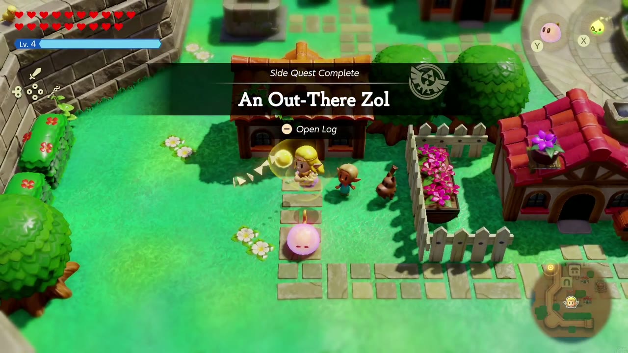 Side Quest Complete banner for An Out-There Zol in Hyrule Castle Town. Side Quest Complete banner for An Out-There Zol in Hyrule Castle Town.