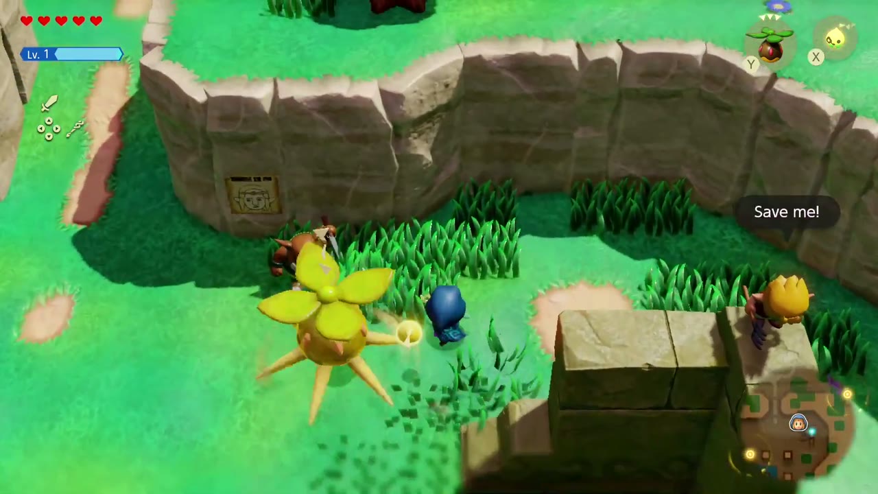 A Peahat echo battles the monsters around Verley during the Up a Wall side quest. A Peahat echo battles the monsters around Verley during the Up a Wall side quest.