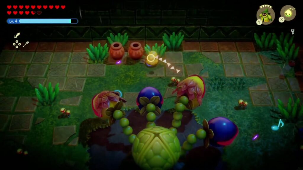 Faron Temple Dungeon - The Legend of Zelda: Echoes of Wisdom Walkthrough 74 The bud's heads stretch out on long vines across the room toward Zelda.