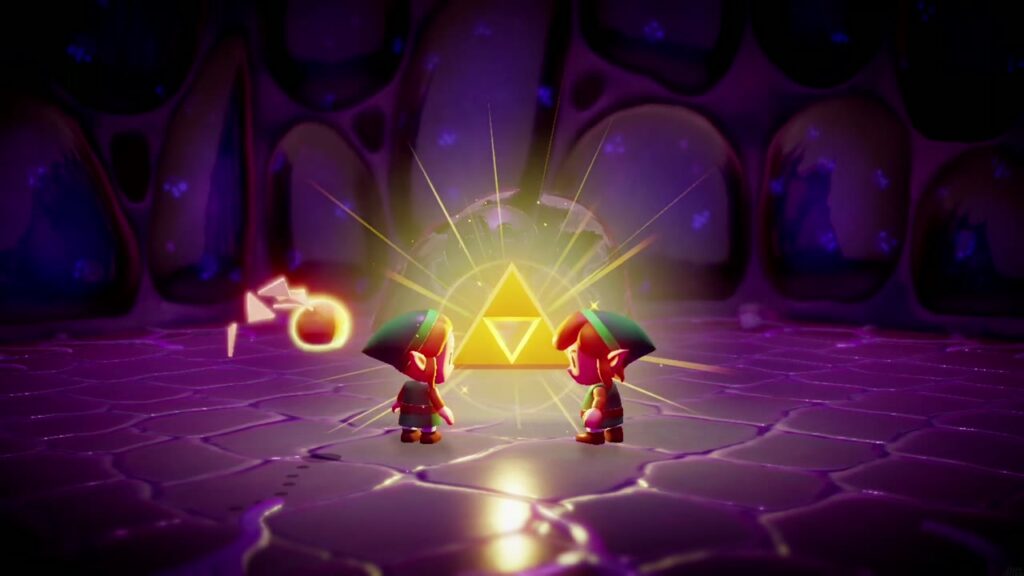Null's Body: Final Dungeon - The Legend of Zelda: Echoes of Wisdom Walkthrough 58 The Prime Energy floats free between Zelda and Link as Null's shell crumbles behind them.