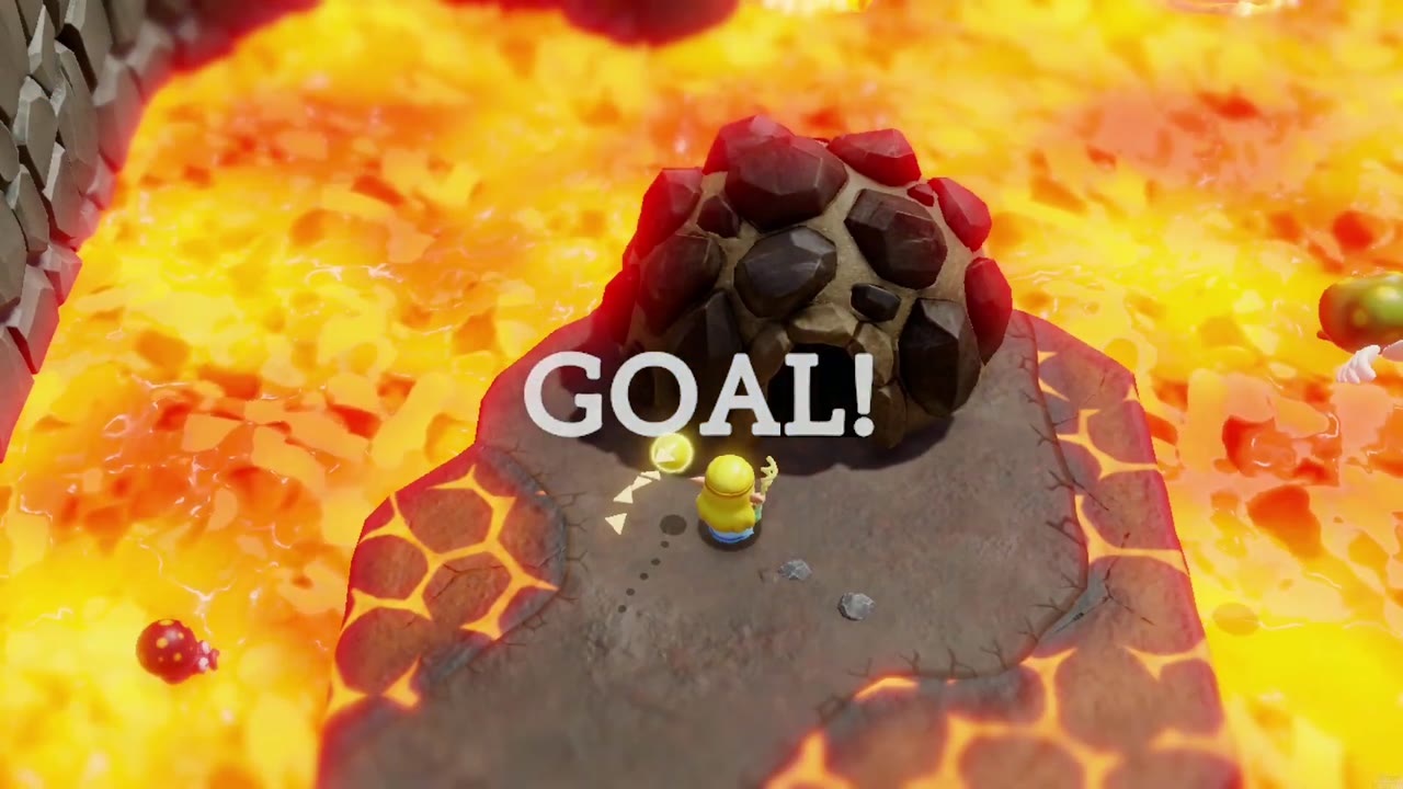 Ready? Set? Goron! - The Legend of Zelda: Echoes of Wisdom Walkthrough 13 Zelda reaches the flag and the GOAL! text appears.