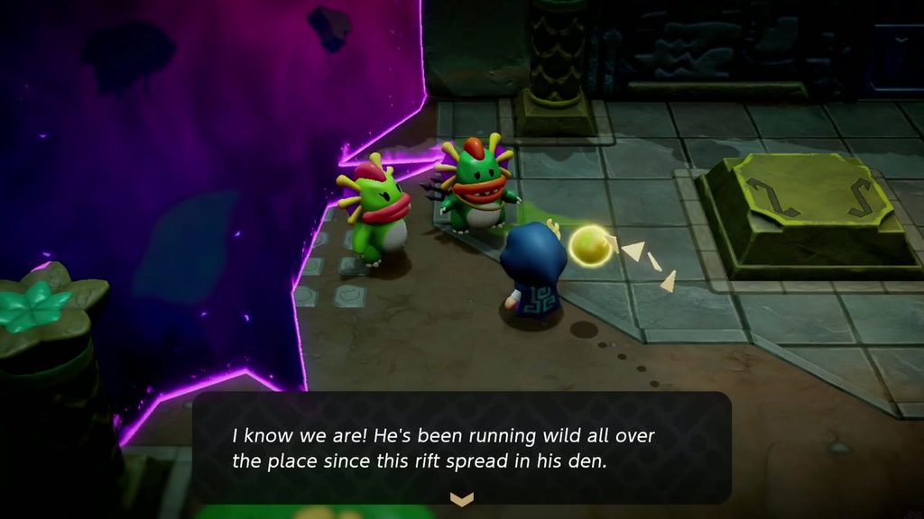 The Jabul Waters Rift - The Legend of Zelda: Echoes of Wisdom Walkthrough 16 Two River Zora inside the den's rift-swallowed front room explain Jabu-Jabu went wild when the rift spread.