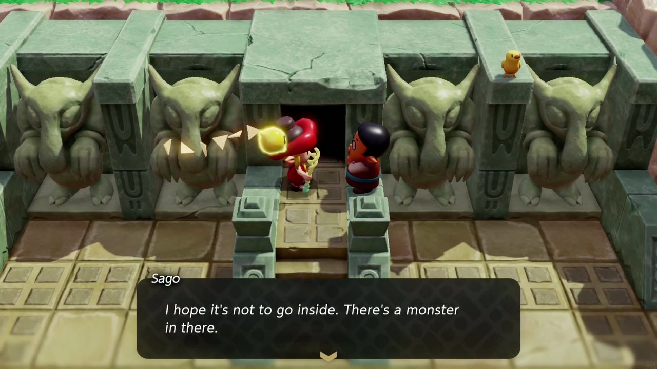 Sago the archaeologist warns of a monster inside the ruins in Eastern Hyrule Field, starting Let's Play a Game. Sago the archaeologist warns of a monster inside the ruins in Eastern Hyrule Field, starting Let's Play a Game.