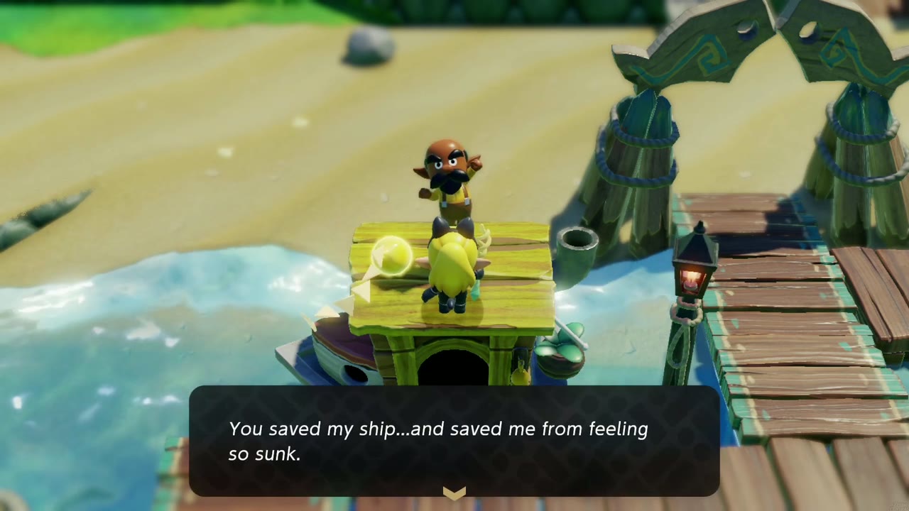 The sailor on his boat at the Seesyde dock: "You saved my ship...and saved me from feeling so sunk." The sailor on his boat at the Seesyde dock: "You saved my ship...and saved me from feeling so sunk."