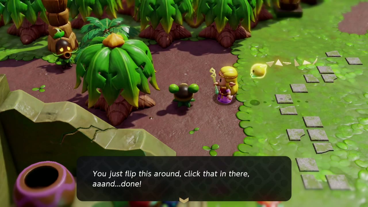 The Scrubton Deku Scrub snaps the missing parts onto the Ancient Charm: "aaand...done!" The Scrubton Deku Scrub snaps the missing parts onto the Ancient Charm: "aaand...done!"
