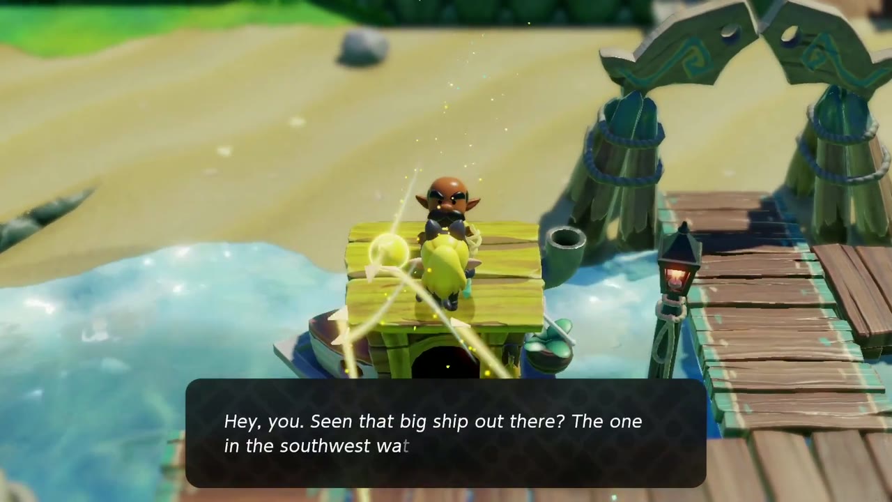 The Jabul Waters Rift - The Legend of Zelda: Echoes of Wisdom Walkthrough 106 The sailor on his boat at the Seesyde Village dock asks about the big ship in the southwest waters.