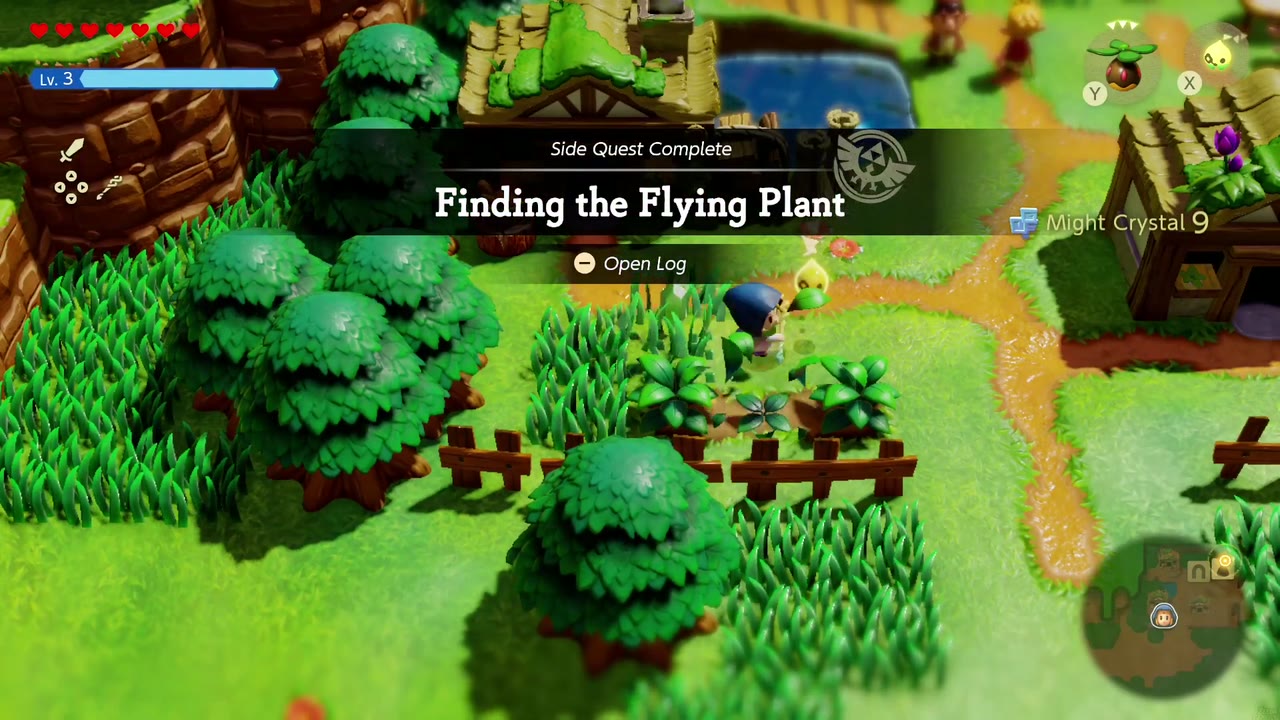 The "Side Quest Complete" banner for Finding the Flying Plant in Suthorn Village. The "Side Quest Complete" banner for Finding the Flying Plant in Suthorn Village.