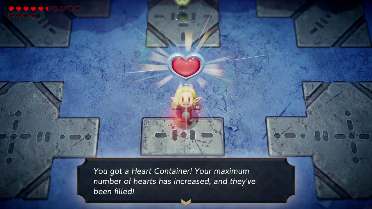 Lanayru Temple Dungeon - The Legend of Zelda: Echoes of Wisdom Walkthrough 82 Zelda holds the Heart Container dropped by Skorchill in the Lanayru Temple boss arena.