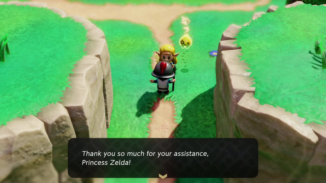 A soldier on a narrow path thanks Zelda and says he'll search toward the Suthorn Prairie. A soldier on a narrow path thanks Zelda and says he'll search toward the Suthorn Prairie.