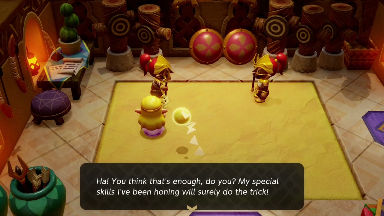 The two training-room soldiers argue over whose special skills will defeat the Lanmola. The two training-room soldiers argue over whose special skills will defeat the Lanmola.